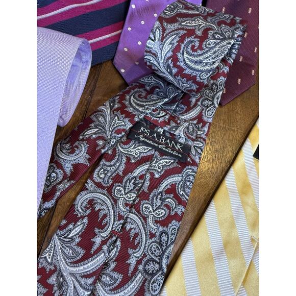 VINTAGE JOS A BANK 100% PURE SILK LONG NECKTIES ITALY/USA/CHINA LOT OF 27 - Picture 10 of 14